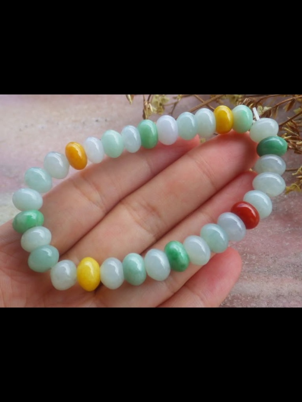 Elegant 4 colors jadeite jade bracelet mini donut certificate